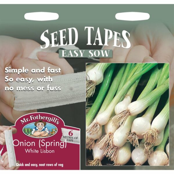Mr Fothergill's White Lisbon Spring Onion Seeds (Tape)