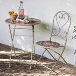 Narbonne Iron Bistro Set is ideal for one or two people