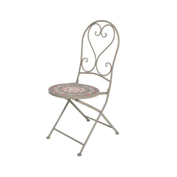 Narbonne Iron Mosaic Bistro Chair