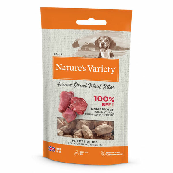 Nature's Variety Freeze Dried Meat Bites Beef