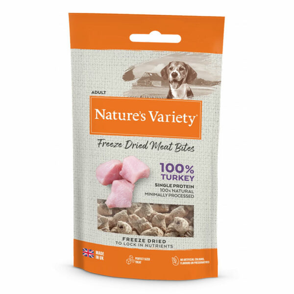 Nature's Variety Freeze Dried Meat Bites Turkey