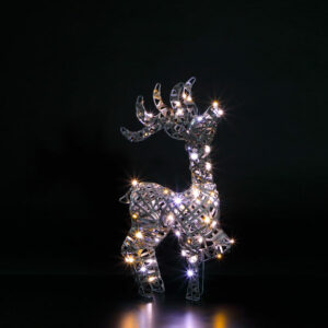 NOMA Grey Rattan Duo-Bulb Tatton Standing Stag