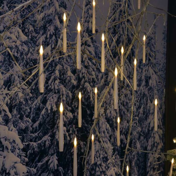 NOMA 10 White Floating Candles with Magic Wand