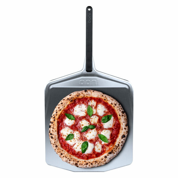 Ooni 16-Inch Pizza Peel with pizza