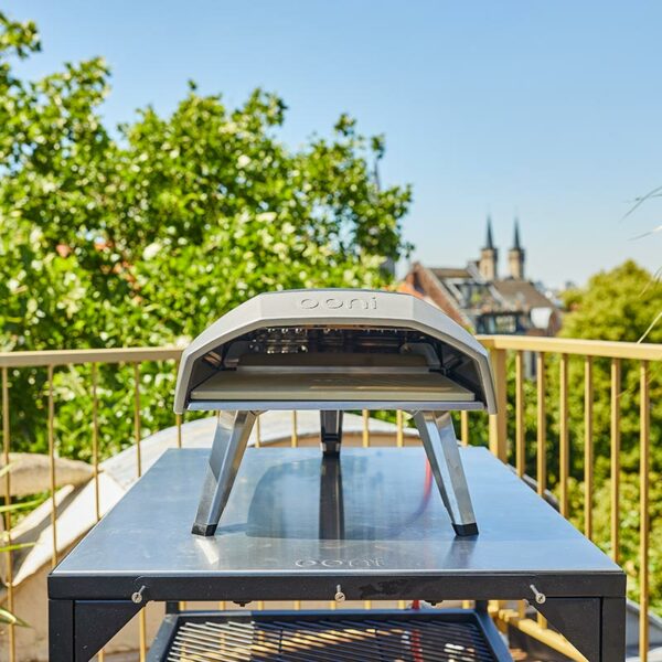 Using the Ooni Koda 12 Gas Powered Pizza Oven on a rooftop