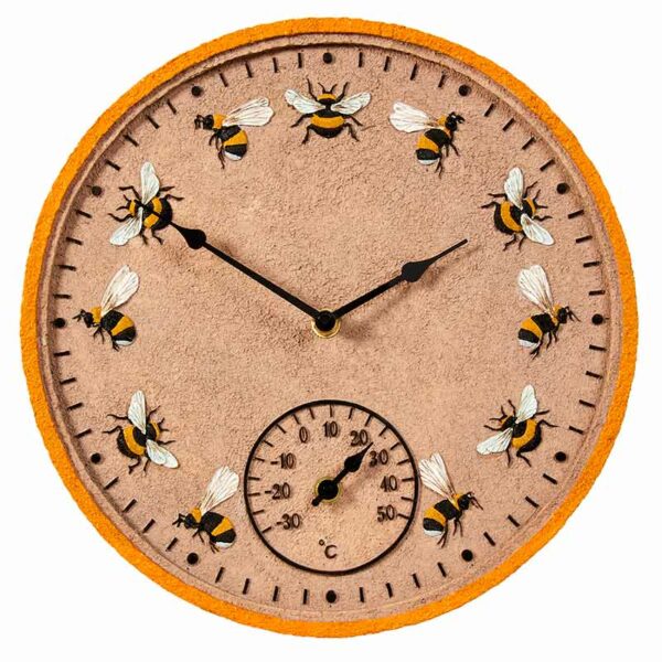 A studio cut out of the Outside In 12-Inch Beez Wall Clock