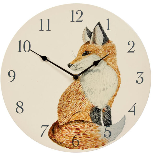 A studio cut out image of the Outside In 12 Inch Fox Wall Clock