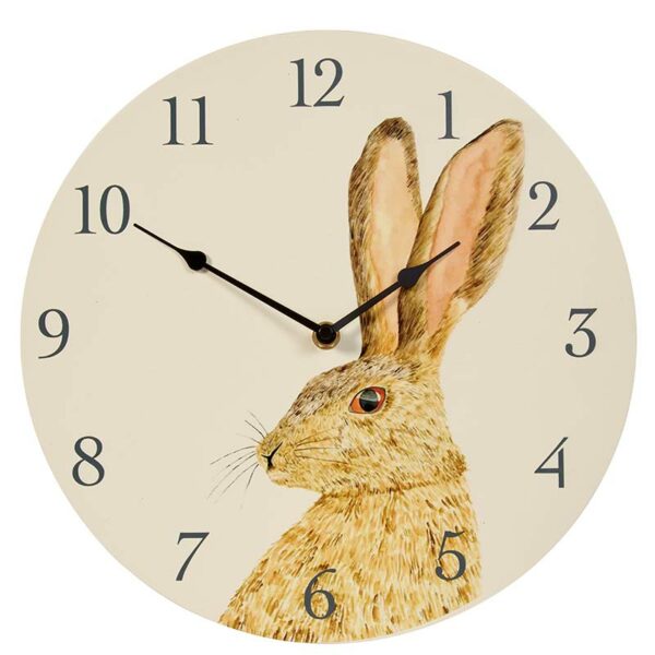 A studio cut out of the Outside In 12-Inch Hare Wall Clock