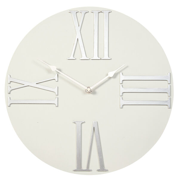 A studio cut out of the Outside In Moda Cream Wall Clock