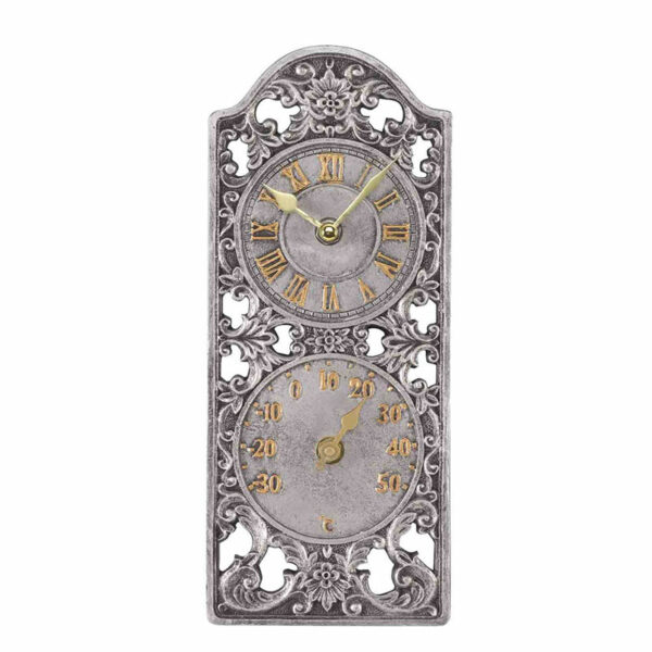 A studio cut out image of the Outside In Westminster Wall Clock and thermometer