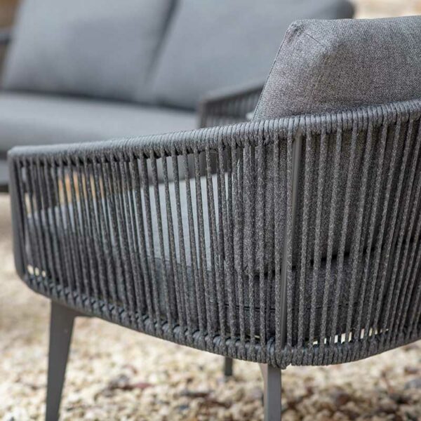 Close up of Palermo Anthracite Armchair