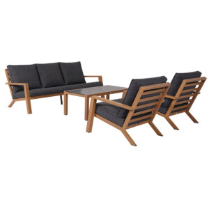 Panama Deluxe Garden Sofa Set with Charcoal Cushions