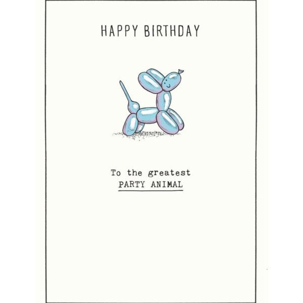 Pigment Party Animal Balloons Birthday Card