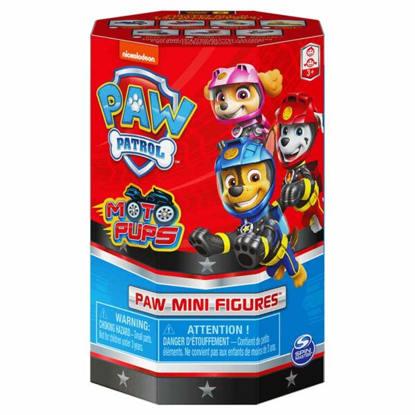 PAW Patrol, Moto Pups 5.1cm Collectible Blind Box Mini Figure with Reusable Tower Container (Style May Vary) packshot