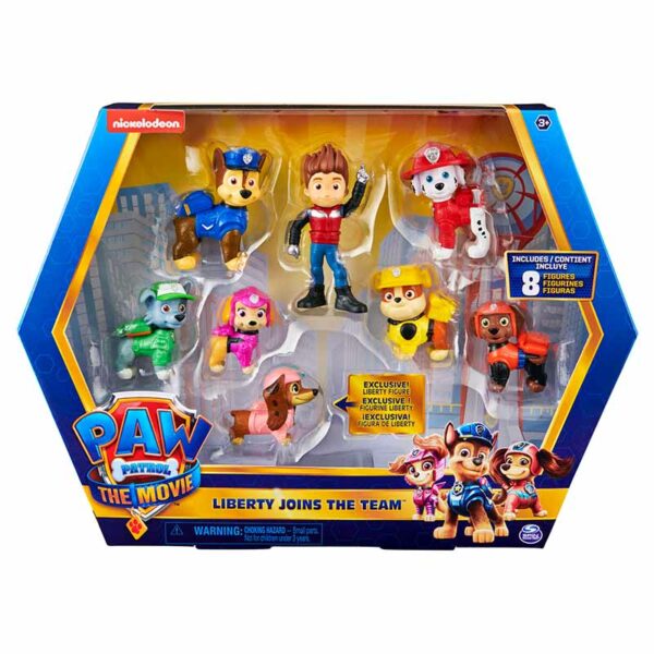 PAW Patrol, Liberty Joins the Team 8 Figure Movie Gift Pack, Ages 3+ packshot