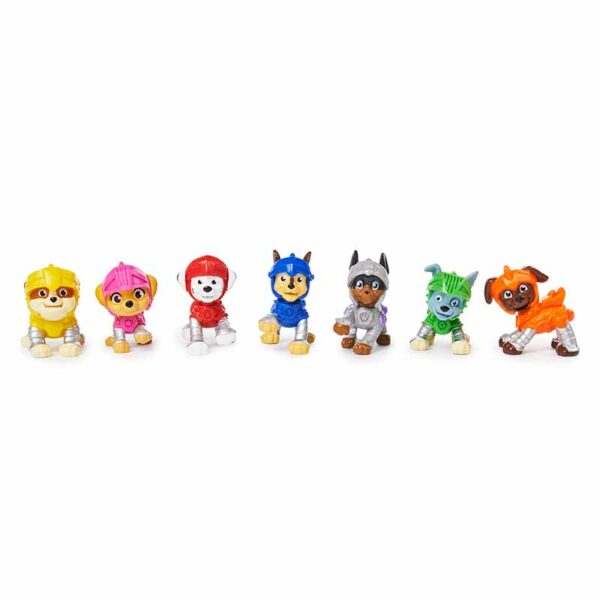 PAW Patrol, Rescue Knights 5.1cm Collectible Surprise Box Mini Figure with Castle Tower Container (Style May Vary), Ages 3+ line