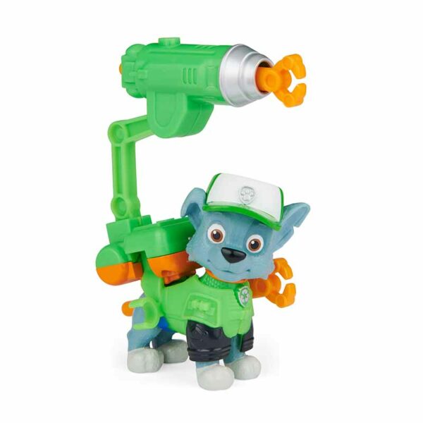 PAW Patrol, Movie Collectible Zuma Action Figure with Clip-on Backpack and 2 Projectiles, Ages 3+ green