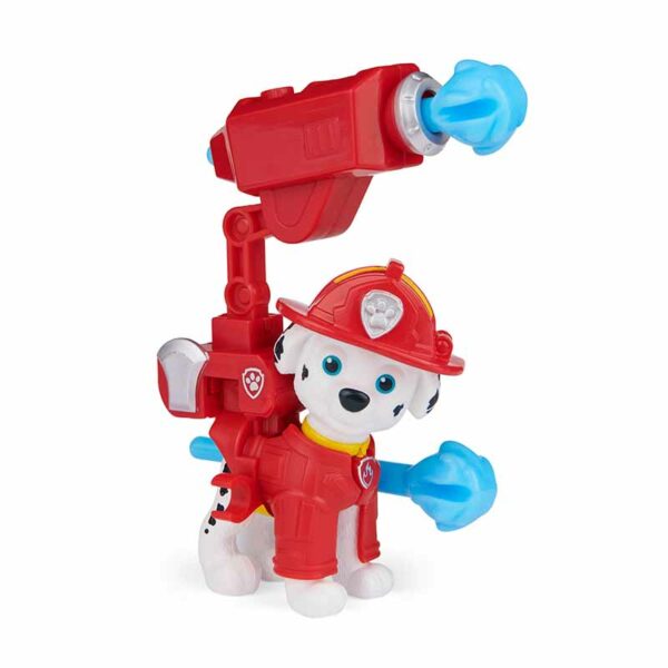PAW Patrol, Movie Collectible Zuma Action Figure with Clip-on Backpack and 2 Projectiles, Ages 3+ red