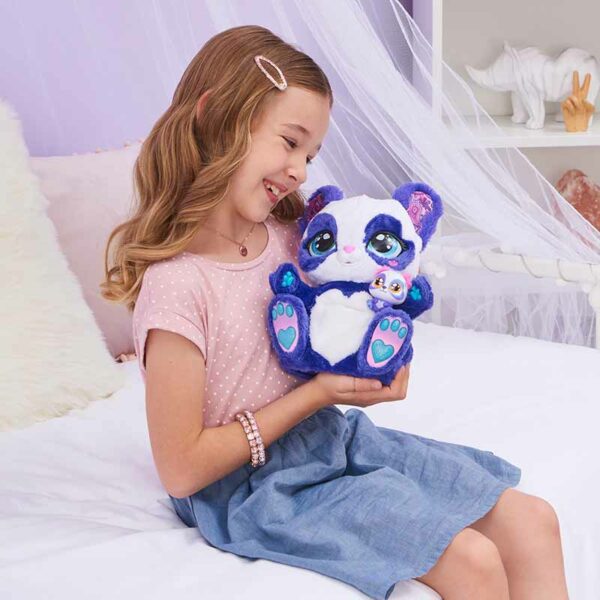 Peek-A-Roo, Interactive Panda-Roo Plush Toy with Mystery Baby and Over 150 Sounds and Actions, Ages 5+ cuddling