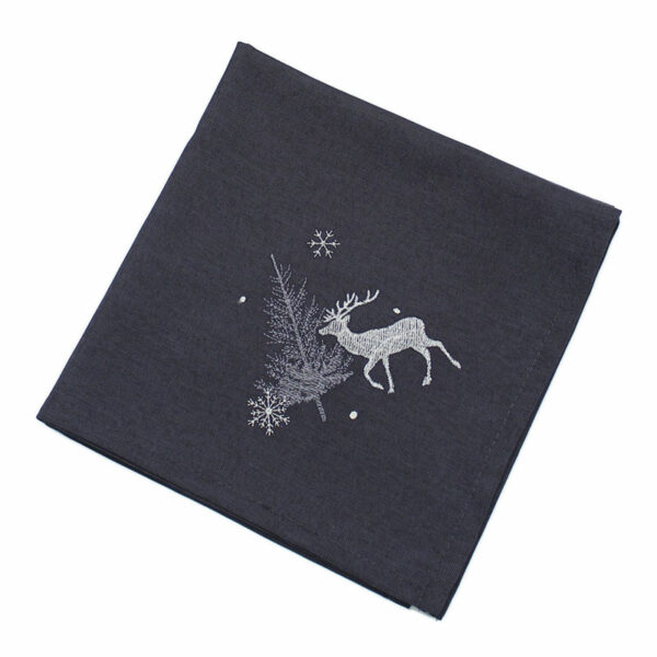 Peggy Wilkins Neve Napkins - Pewter (Pack of 4)