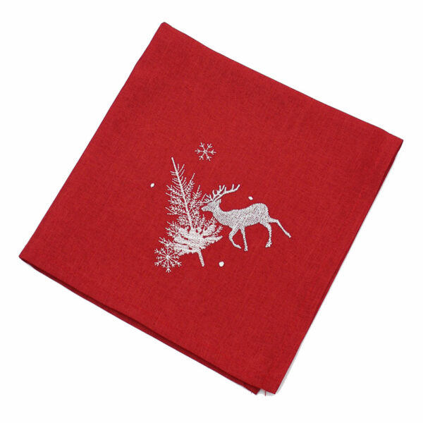 Peggy Wilkins Neve Napkins - Red (Pack of 4)
