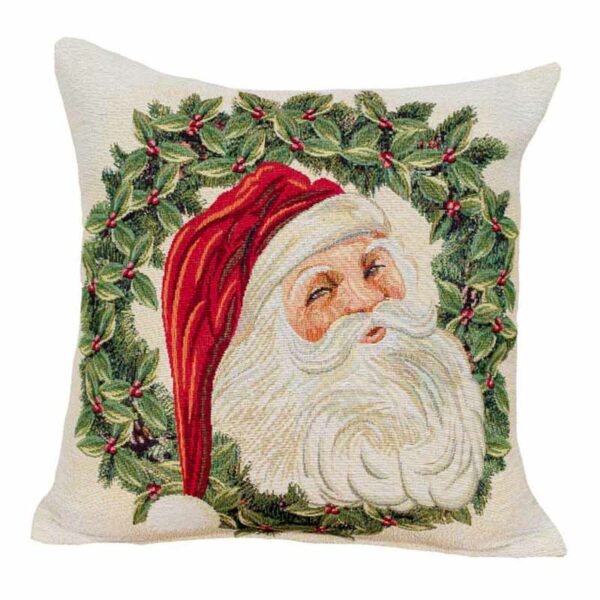 Peggy Wilkins Santa's Wreath Cushion