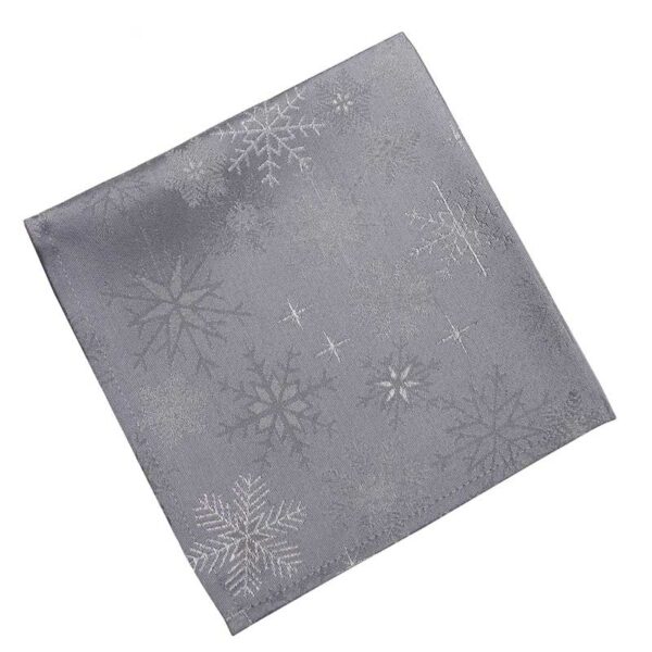 Peggy Wilkins Snow Crystal Napkins - Grey (Pack of 4)