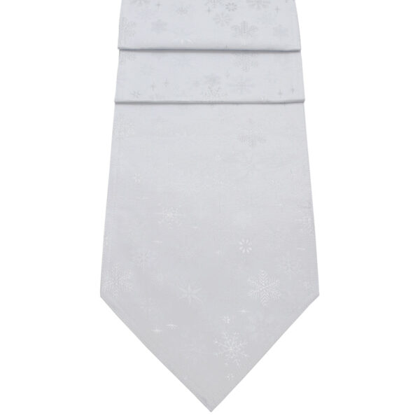 Peggy Wilkins Snow Crystal Table Runner - White