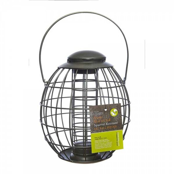 Tom Chambers Pewter Flick 'N' Click Squirrel Resistant Fat Ball Feeder