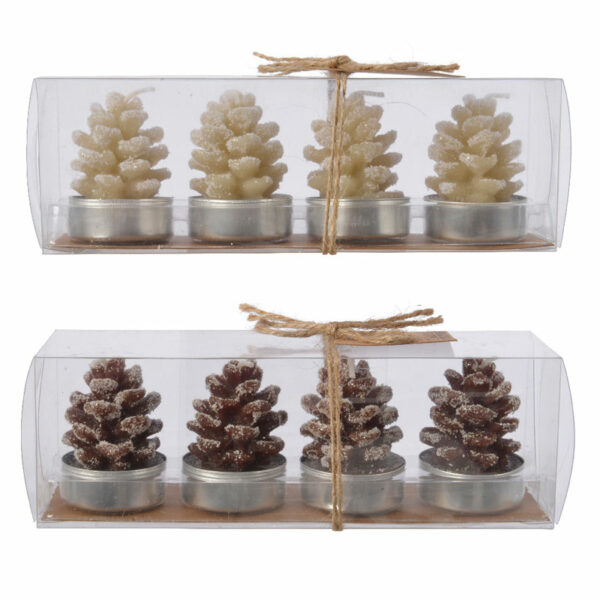 Pinecone Tealights - Pack of 4 (Assorted Designs)
