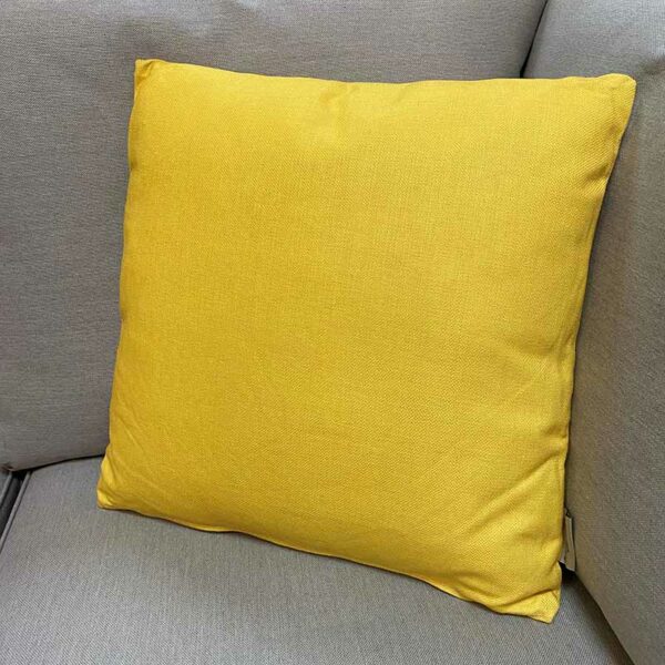 Plain Lemon Bramblecrest Square Scatter Cushion