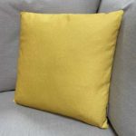 Plain Yellow Bramblecrest Square Scatter Cushion