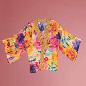Powder Floral Frenzy Kimono Jacket