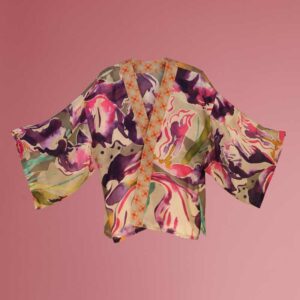 Powder Sage Iris Kimono Jacked