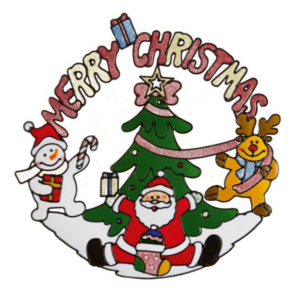 Premier Merry Christmas Wreath Window Sticker