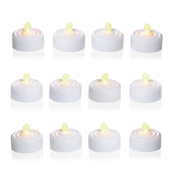 Premier Battery-Operated LED Flickering Tealights (Pack of 12)