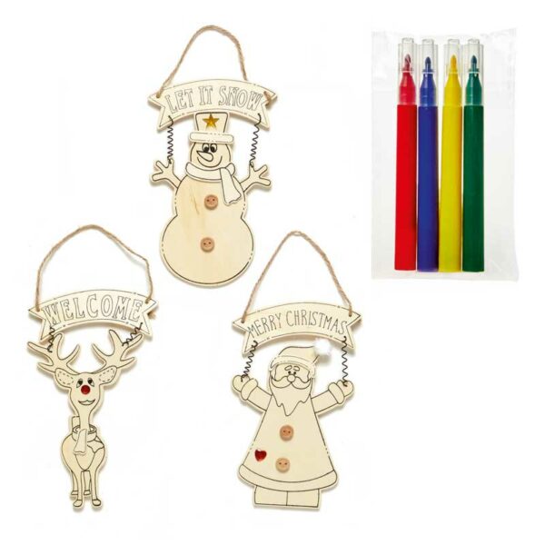 Premier Colour Your Own Hanging Ornament (Assorted Designs)