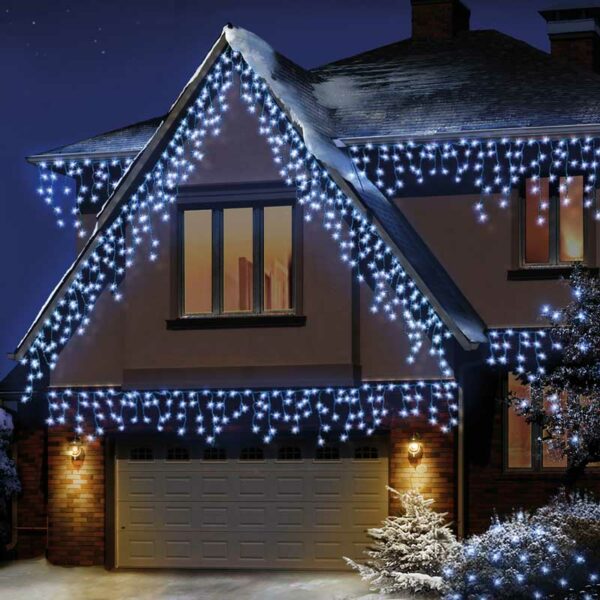 Premier 360 LED SNOWING ICICLEBRIGHTS with Timer - White