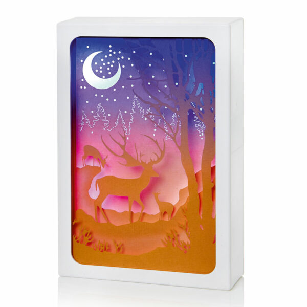 Premier Battery-Operated Paper Diorama with Reindeer