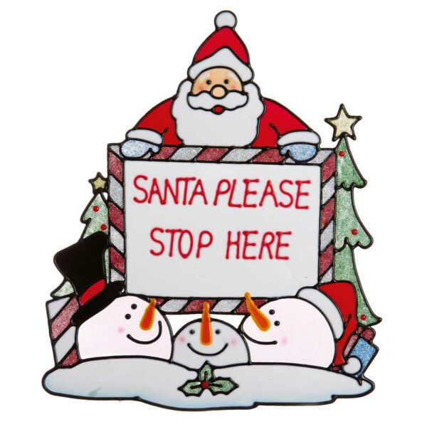 Premier Santa Stop Here Window Sticker
