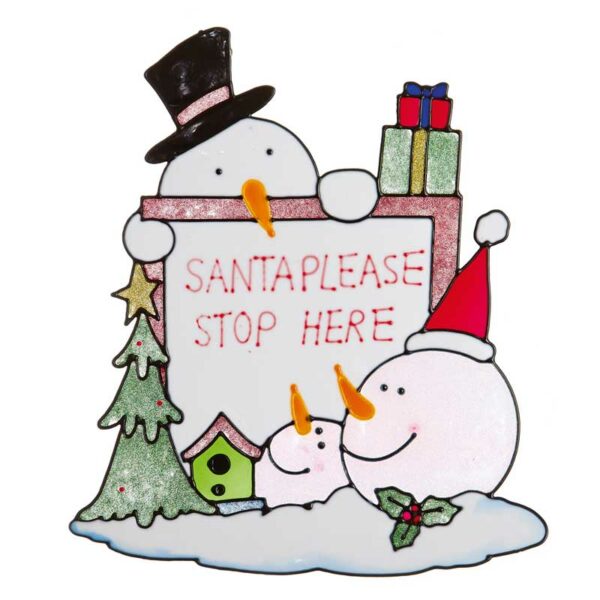 Premier Santa Stop Here Window Sticker
