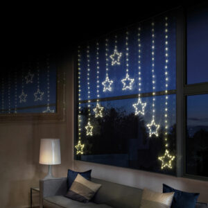 Premier LED Star Curtain Lights - Warm White
