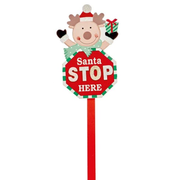 Premier Santa Stop Here Sign (Assorted Designs)
