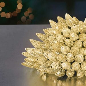 Premier Multi-Action LED Pinecone Lights with Timer - Warm White