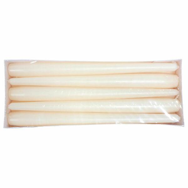 Price's Ivory Tapered Dinner Candles (Pack of 10)