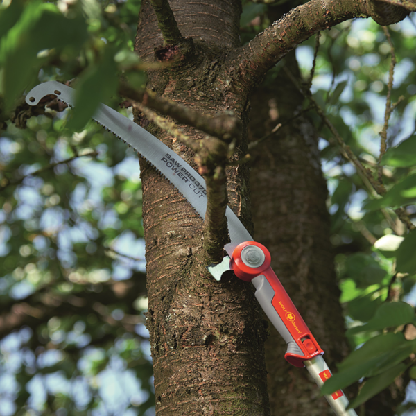 Wolf Garten multi-change Professional Pruning Saw & Large Telescopic Handle Set helps you reach tall branches
