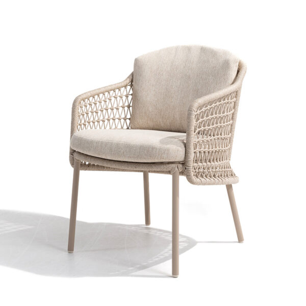 Puccini Dining Chair in Latte with two cushions