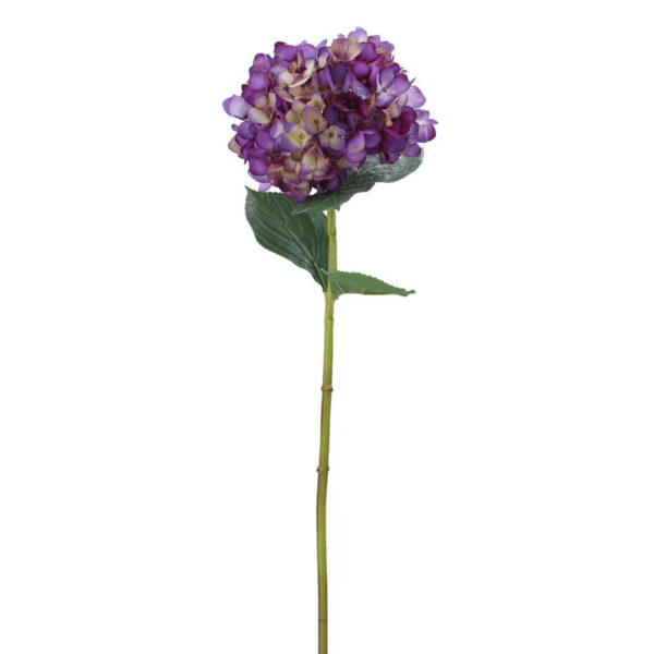 Gisela Graham Purple Hydrangea Stem with Glitter (72cm)
