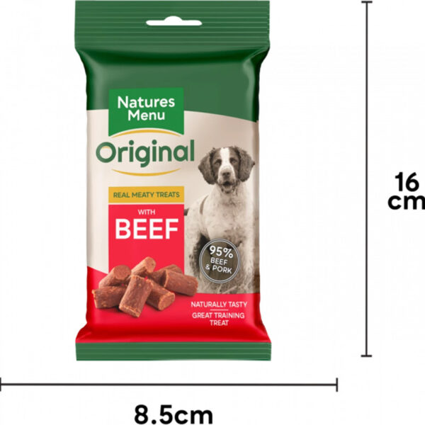 Real Meaty Treats with Beef pack dimensions