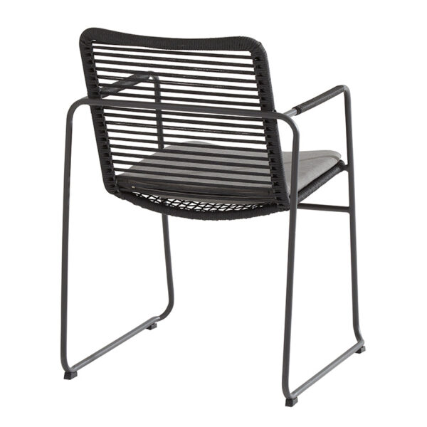 Rear view of 4 Seasons Outdoor Elba Stacking Dining Chair